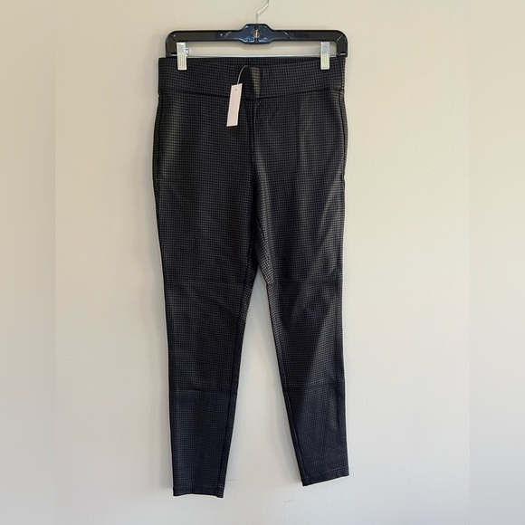 Loft NWT Houndstooth Coated Ponte Leggings, Black Multi, S - Picture 3 of 10